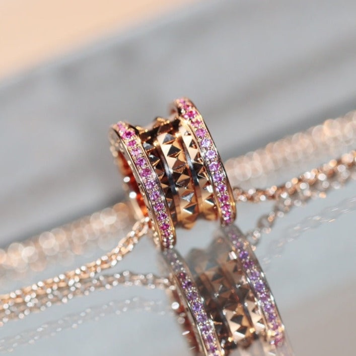[Bulgari]ZERO 1 ROCK PINK GOLD PINK DIAMOND NECKLACE