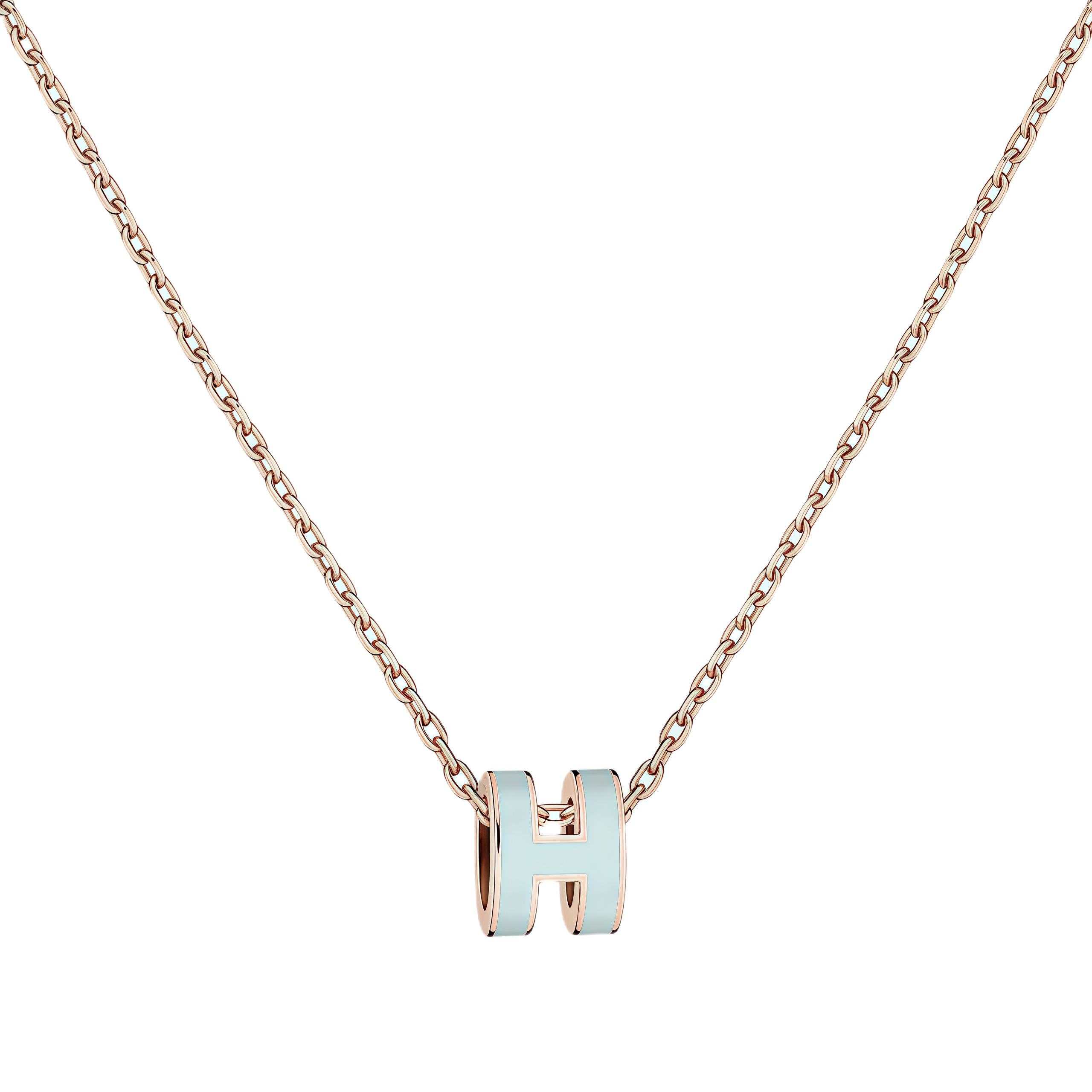 [Hermes]POP H LIGHT BLUE NECKLACE