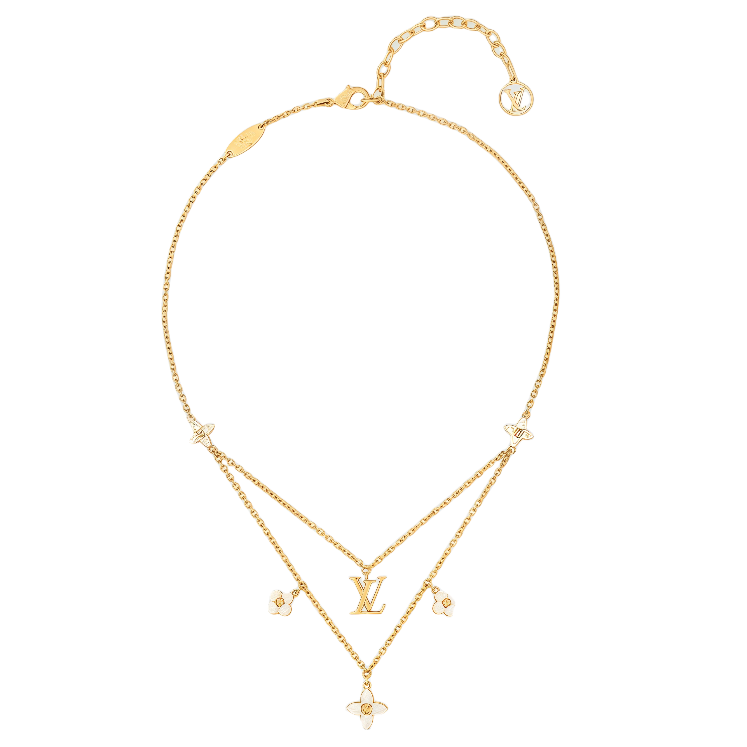 [Louis Vuitton]FLOWERGRAM GOLD MOP DOUBLE ROW NECKLACE