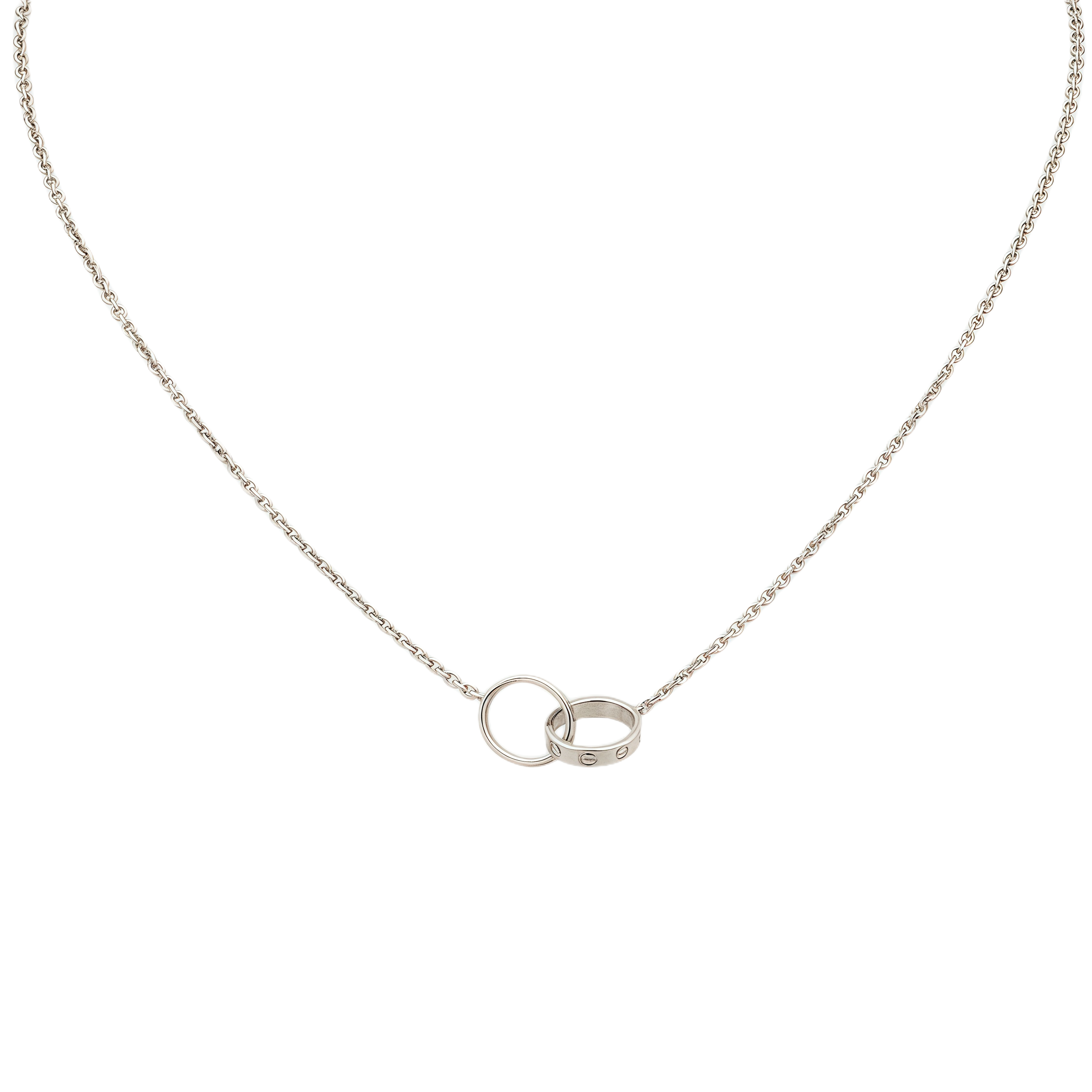 [Cartier]LOVE NECKLACE PINK GOLD AND SILVER