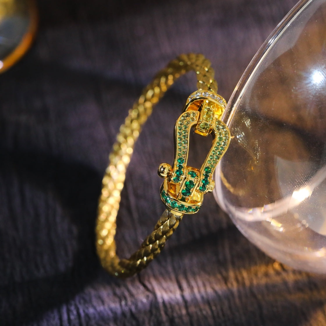 [Fred]FORCE 10 GOLD GREEN DIAMOND PAVED