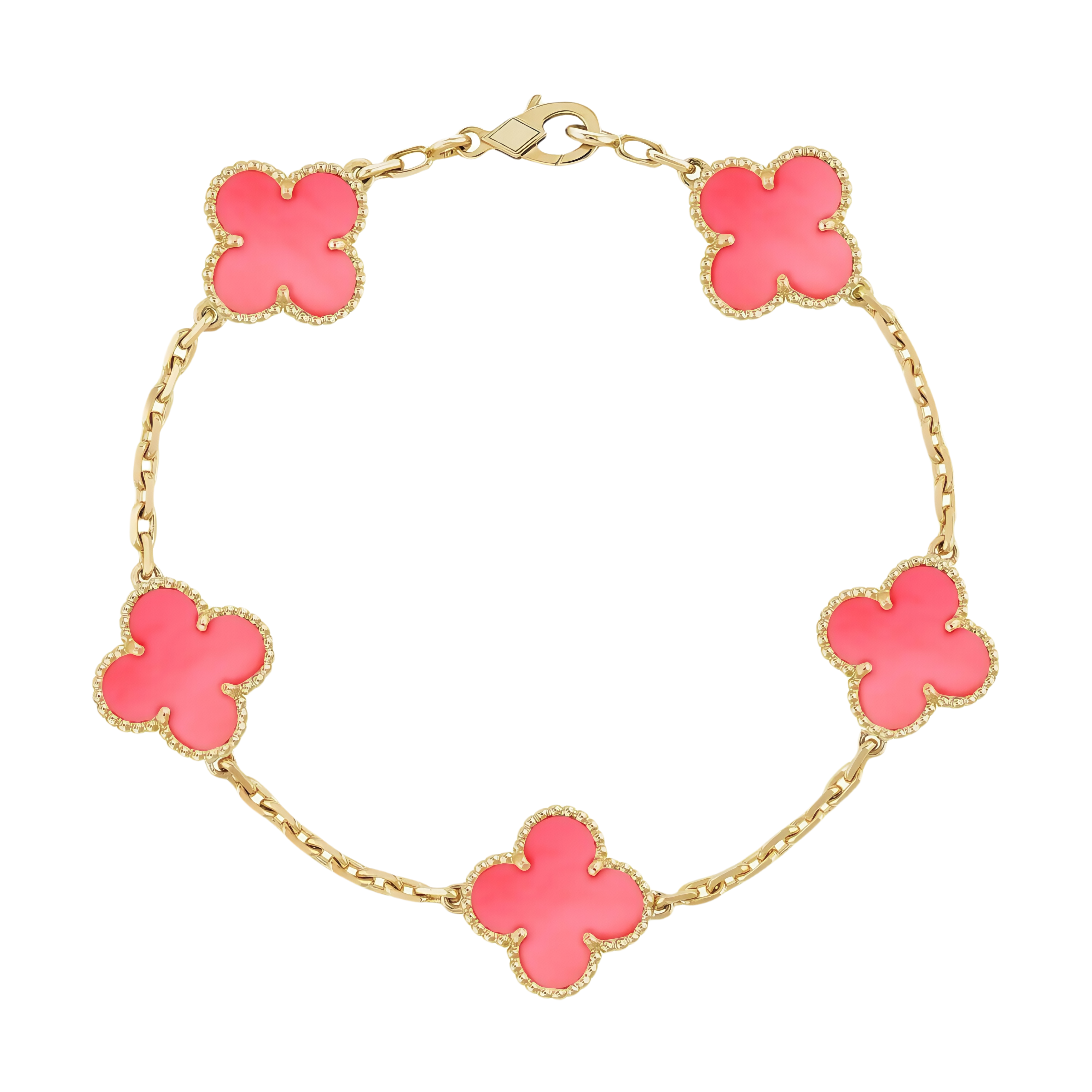 [Van Cleef Arpels]CLOVER 5 PINK MOP BRACELET